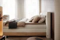 Boxspringbett NEBIA aus massiver Eiche – modernes Bett mit Stauraum, minimalistisches Design
