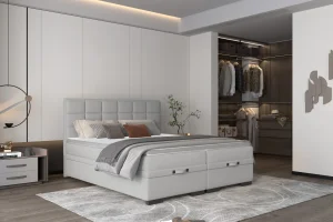 SEMENO Boxspringbett mit 7-Zonen Taschenfederkernmatratze, Stauraum & modernem Design - 160x200 cm