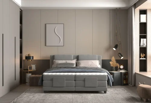Wave Boxspringbett mit elektrischer Schlafpositionsverstellung – 7-Zonen-Taschenfederkern, stilvoll & komfortabel