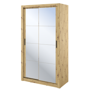 Schiebetürenschrank mit Spiegel Arti AR-19 – modernes Design und Funktionalität -  Eiche Artisan