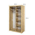 Schiebetürenschrank mit Spiegel Arti AR-19 Eiche Artisan – modernes Design und Funktionalität