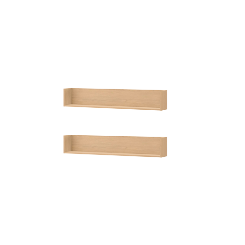 WOOW WO-10 – Set aus 2 Wandregalen in Eiche Vincenza Weiß – stilvolle und funktionale Lösung für das Jugendzimmer