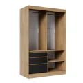 HAIDAR Schiebetürenschrank – Moderner Kleiderschrank mit viel Stauraum | 140 cm
