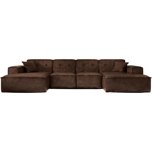 Ecksofa LUGA U L 379 cm mit Knöpfen – Stilvolle Polsterecke aus GOBI-Stoff, bequem und geräumig (Gobi 04) .png
