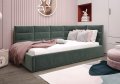Einzelbett ZAZU mit Stauraum und Matratze – Gepolstertes Bett für Kinder- und Jugendzimmer - Türkis, Blau (Terra 72)