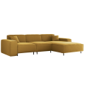 Ecksofa LUGA L HILLS – elegantes Designer-Ecksofa in L-Form mit Veloursbezug TIFFANI für modernes Wohnen, Stoff Tiffany 08 - Senf.png