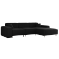 Ecksofa LUGA L HILLS – elegantes Designer-Ecksofa in L-Form mit Veloursbezug TIFFANI für modernes Wohnen, Stoff Tiffany 20 - Schwarz.png
