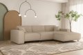 Ecksofa LUGA L HILLS – elegantes Designer-Ecksofa in L-Form mit Polsterstoff ARTICO für modernes Wohnen - Beige