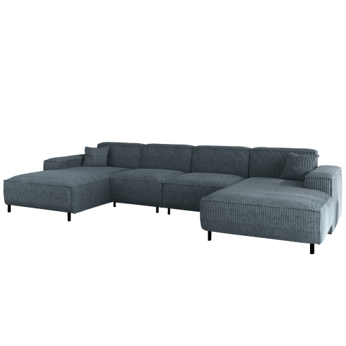 LUGA U HILLS Ecksofa in U-Form – große Wohnlandschaft mit wasserabweisendem SCALA Stoff, freistehend - Dunkelblau.png