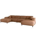 LUGA U HILLS Ecksofa in U-Form – große Wohnlandschaft mit PET-FRIENDLY Stoff ARTICO, freistehend - Orange, Kupferrot.png