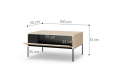 FLOW FW-06 – moderner Couchtisch mit Schublade, Abmessungen