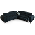 Porto II Relax Ecksofa mit elektrischer Relaxfunktion, Schlaffunktion & Stoff Crown 13 - Dunkelblau