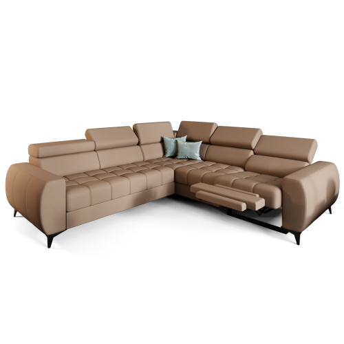 Porto II Relax Ecksofa mit elektrischer Relaxfunktion, Schlaffunktion - Echtleder, Toffee  Braun.png
