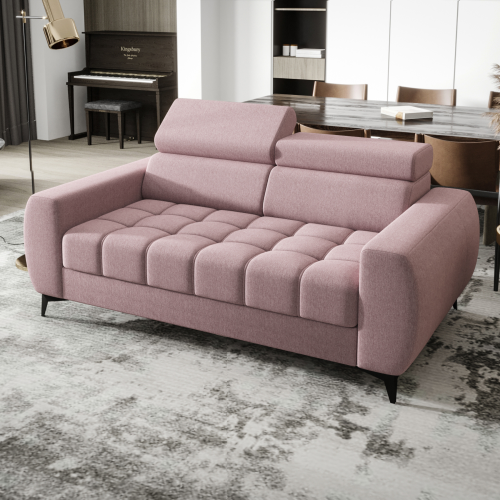 Porto II Sofa – moderne Eckcouch mit verstellbaren Kopfstützen, T35 & HR Schaum, Chenillestoff Gemma 60 - Rosa.png