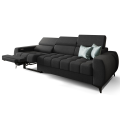 Porto III Relax Sofa mit elektrischer Relaxfunktion, verstellbaren Kopfstützen, HR- & T35-Schaum, Wellenfedern Typ B, Veloursstoff Gemma 90 - Dunkelgrau - Links.png