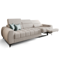 Porto III Relax Sofa mit elektrischer Relaxfunktion, verstellbaren Kopfstützen, HR- & T35-Schaum, Wellenfedern Typ B, Veloursstoff Crown 01 - Creme, Ivory - Rechts.png