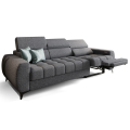 Porto III Relax Sofa mit elektrischer Relaxfunktion, verstellbaren Kopfstützen, HR- & T35-Schaum, Wellenfedern Typ B, Veloursstoff Aragon 72 - Taubengrau - Rechts.png