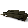 PORTO IV RELAX Ecksofa 331 cm – Elektrische Relaxfunktion, verstellbare Kopfstützen, Echtleder L-5 - Olivgrün.png