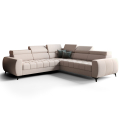 Porto Max 255x255 cm – Ecksofa mit Schlaffunktion und Bettkasten, Hochwertiger HR- & T35-Schaum, Regulierbare Kopfstützen - Stoff Aragon 03 - Creme.png