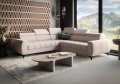 Porto Max 255x255 cm – Ecksofa mit Schlaffunktion und Bettkasten, Hochwertiger HR- & T35-Schaum, Regulierbare Kopfstützen