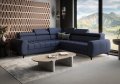 Porto Max 255x255 cm – Ecksofa mit Schlaffunktion und Bettkasten, Hochwertiger HR- & T35-Schaum, Regulierbare Kopfstützen