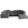 Porto Max I Relax Ecksofa mit elektrischer Relaxfunktion, Schlaffunktion und verstellbaren Kopfstützen, Stoff Terra 92 - Dunkelgrau - RECHTS.png