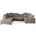 Porto Max I Relax Ecksofa mit elektrischer Relaxfunktion, Schlaffunktion und verstellbaren Kopfstützen, Stoff Moly 11 - Beige - LINKS.png