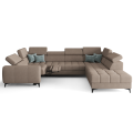Porto Max I Relax Ecksofa mit elektrischer Relaxfunktion, Schlaffunktion und verstellbaren Kopfstützen, Stoff Moly 11 - Beige - RECHTS.png