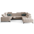 Porto Max I Relax Ecksofa mit elektrischer Relaxfunktion, Schlaffunktion und verstellbaren Kopfstützen, Stoff Gemma 04 -Hellbeige, Creme - RECHTS.png