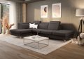 OSLO MINI Ecksofa 295x180 cm mit Schlaffunktion und Bettkasten - Stoff Moly, Hellgrau