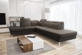 Oslo Ecksofa 295×220 - Elegantes, komfortables Sofa mit Schlaffunktion - Echtleder U-19
