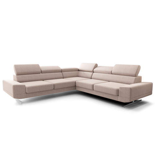 Milano Max Ecksofa 270x270 cm – Modernes Ecksofa mit verstellbaren Kopfstützen, Gemma 04 - Hellbeige.png