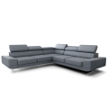 Milano Max Ecksofa 270x270 cm – Modernes Ecksofa mit verstellbaren Kopfstützen, Moly 74 - Blau