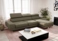 Milano Mini Ecksofa 270 cm – HR-Schaum, Wellenfedern & hohe Füße 16 cm, Echtleder