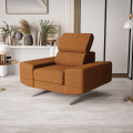 Milano Sessel 125 cm – Moderner Sessel mit verstellbarer Kopfstütze und T35+HR Schaum, Stoff Moly 51 - Ziegel Orange.png