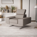 Milano Sessel 125 cm – Moderner Sessel mit verstellbarer Kopfstütze und T35+HR Schaum, Echtleder L-11 - Beige.png