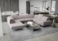 Fiore Max I Ecksofa 350x265 cm – Modernes XXL Ecksofa mit verstellbaren Kopfstützen, Stoff Gemma