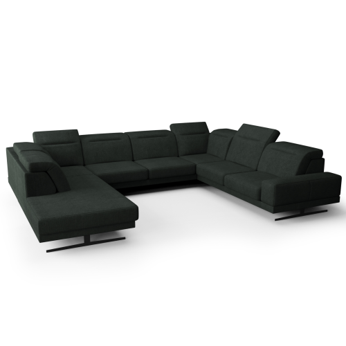 Fiore Max I Ecksofa 350x265 cm – Modernes XXL Ecksofa mit verstellbaren Kopfstützen, Stoff Moly 37 - Moosgrün.png