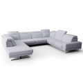 Fiore Max I Ecksofa 350x265 cm – Modernes XXL Ecksofa mit verstellbaren Kopfstützen, Stoff Aragon 70 - Hellblau.png