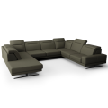 Fiore Max I Ecksofa 350x265 cm – Modernes XXL Ecksofa mit verstellbaren Kopfstützen, Echtleder L-2 - Olivgrün.png