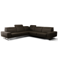 Ecksofa Fiore Max 265x265 cm mit T35 Schaum & Wellenfederung – modernes Ecksofa mit verstellbaren Kopfstützen, Echtleder L-10 - Olivbraun, Khaki.png