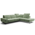 Ecksofa Fiore 265 × 220 cm mit verstellbaren Kopfstützen und T35-Schaum – Stoff Terra 33, Grün.png