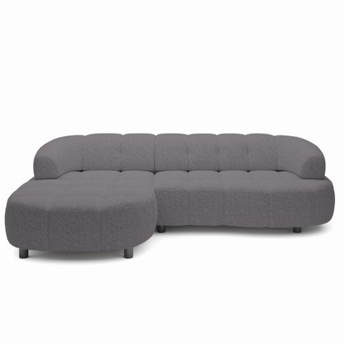 Ecksofa VELPA S – modernes Design mit elektrischer Sitztiefenverstellung & höchstem Komfort – Dunkelgrau (Cloud 97)