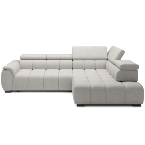 Ecksofa ALVIN L mit elektrischer Sitztiefenverstellung und Relax-Kopfstützen - Cremona 04, Hellgrau.png