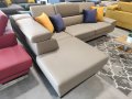 Milano I Ecksofa 270x180 cm – Modernes Ecksofa mit verstellbaren Kopfstützen, Links, Kunstleder Nube - Beige