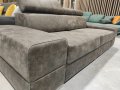 Elegantes Ledersofa Royal II – 225 cm, Verstellbare Kopfstützen & Echtes Leder - Nubukleder