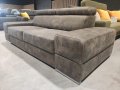 Elegantes Ledersofa Royal II – 225 cm, Verstellbare Kopfstützen & Echtes Leder - Nubukleder