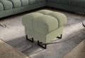 Ecksofa ASPEN MINI verstellbare Kopfstützen Schlaffunktion 260×170 cm Bettkasten, Links - Wid31, Minze + Hocker