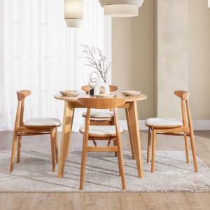 Esstisch rund Eiche massiv SCANDI Ausziehtisch, 95/50 cm - D seidenmattes Schwarz | Sofort verfügbar