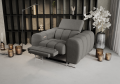 Aspen Relax Sessel – Sessel mit Relaxfunktion, elegant fürs Wohnzimmer, Stoff Moly 85 - Grau